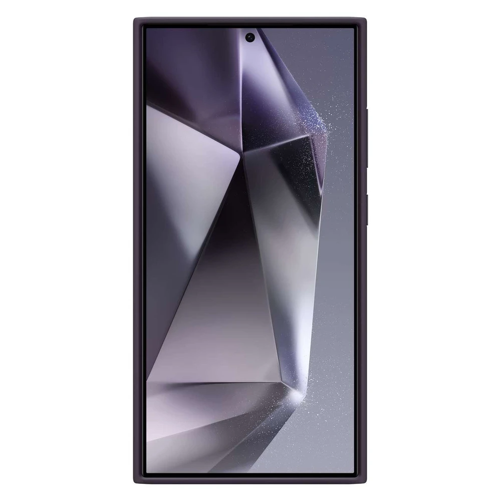 Dėklas Tamsiai violetinis „Samsung Galaxy S24 Ultra“ silikoninis dangtelis