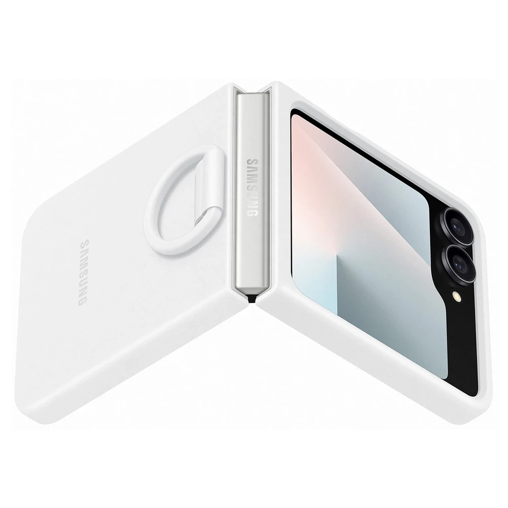 PF741TWEGWW Silikoninis dėklas Samsung Galaxy Flip7 FE, Baltas