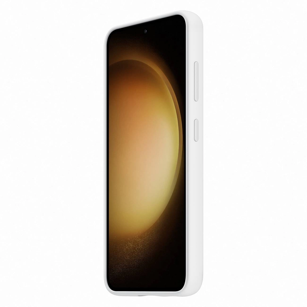 Dėklas Samsung Galaxy S23 silikoninis rankenos dangtelis Baltas