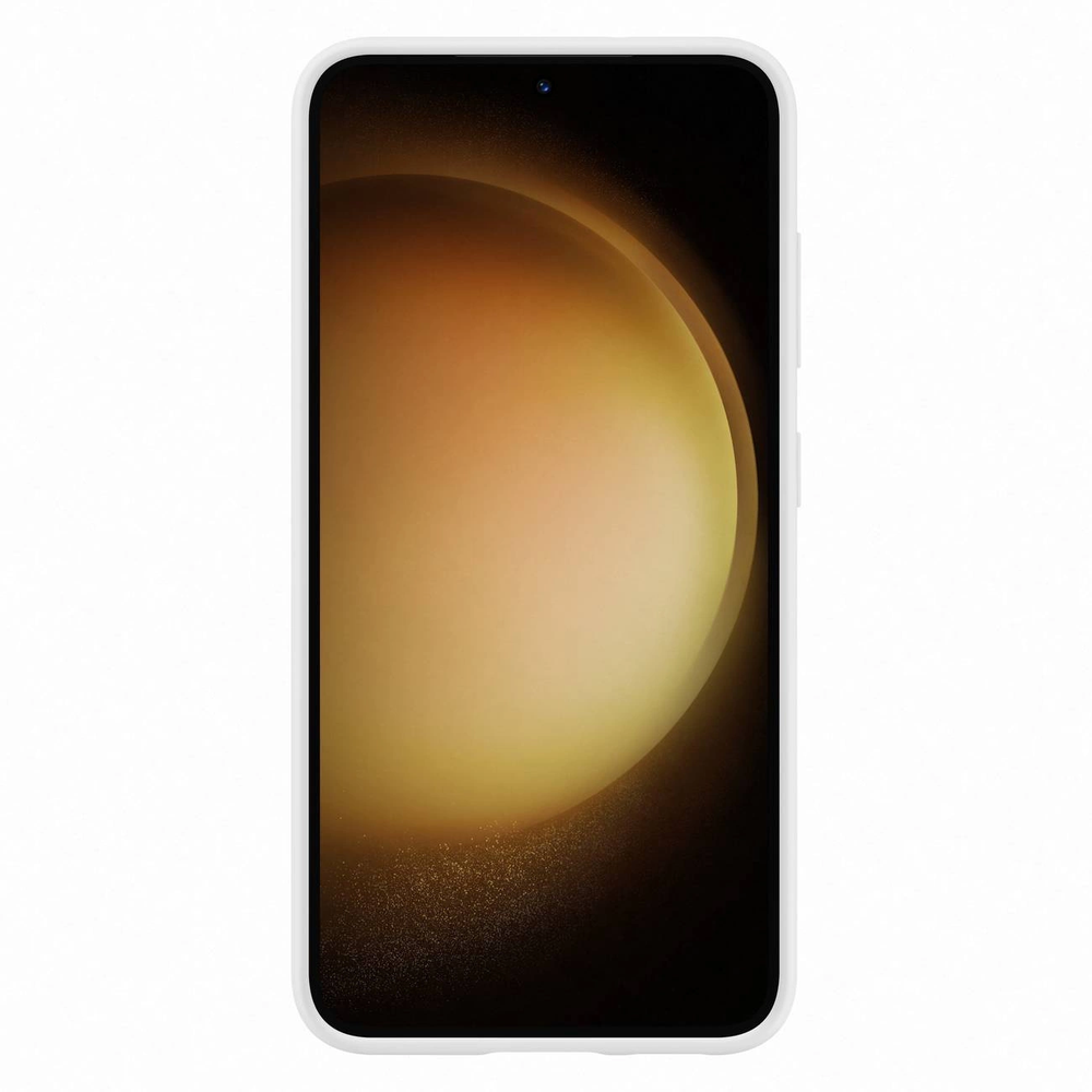 Dėklas Samsung Galaxy S23 silikoninis rankenos dangtelis Baltas