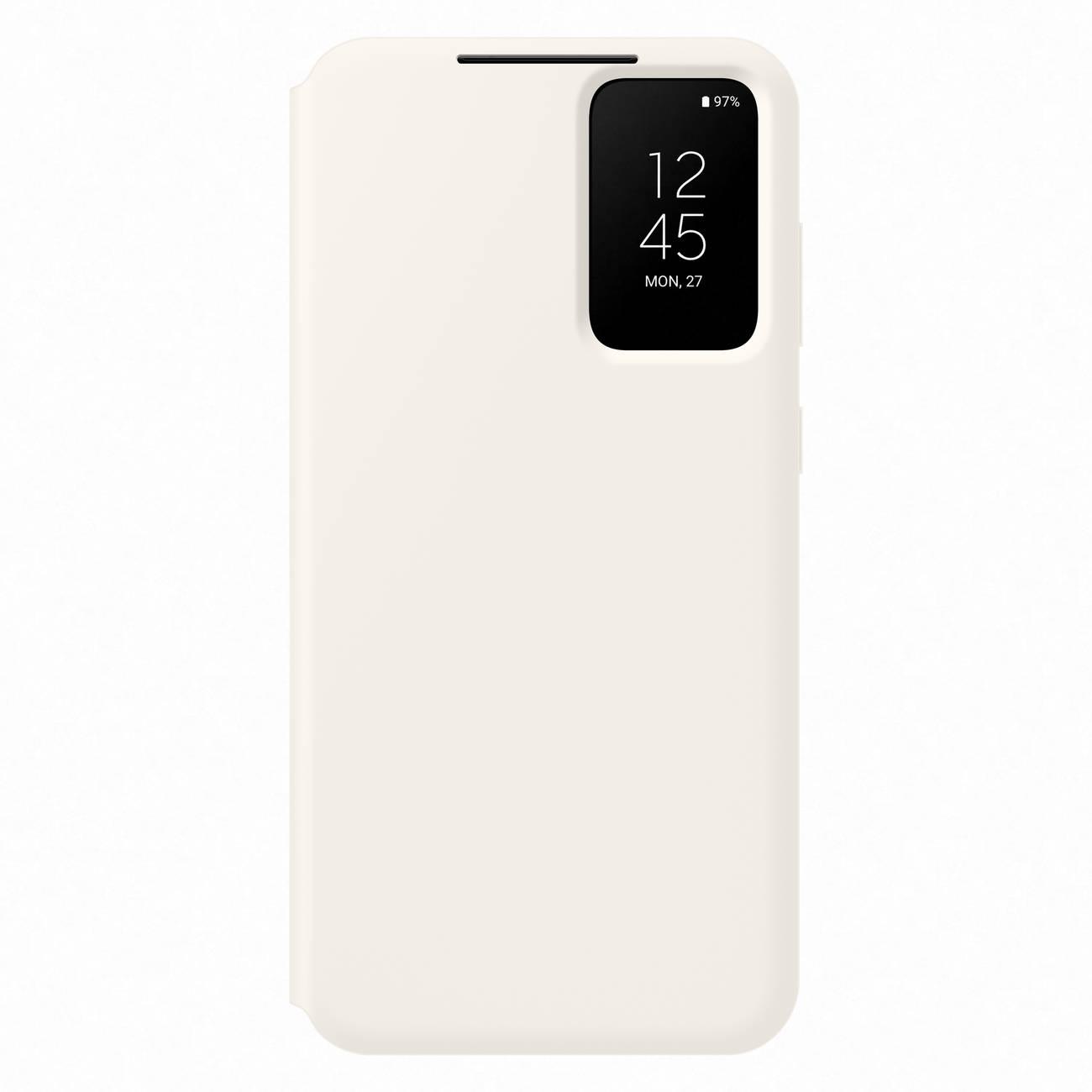 Dėklas Samsung Galaxy S23+ Smart View Wallet Case Kremas