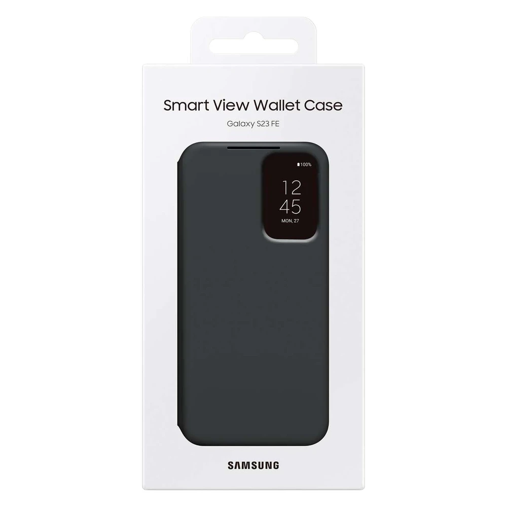 Samsung Galaxy S23 FE Smart View piniginės dėklas Juodas