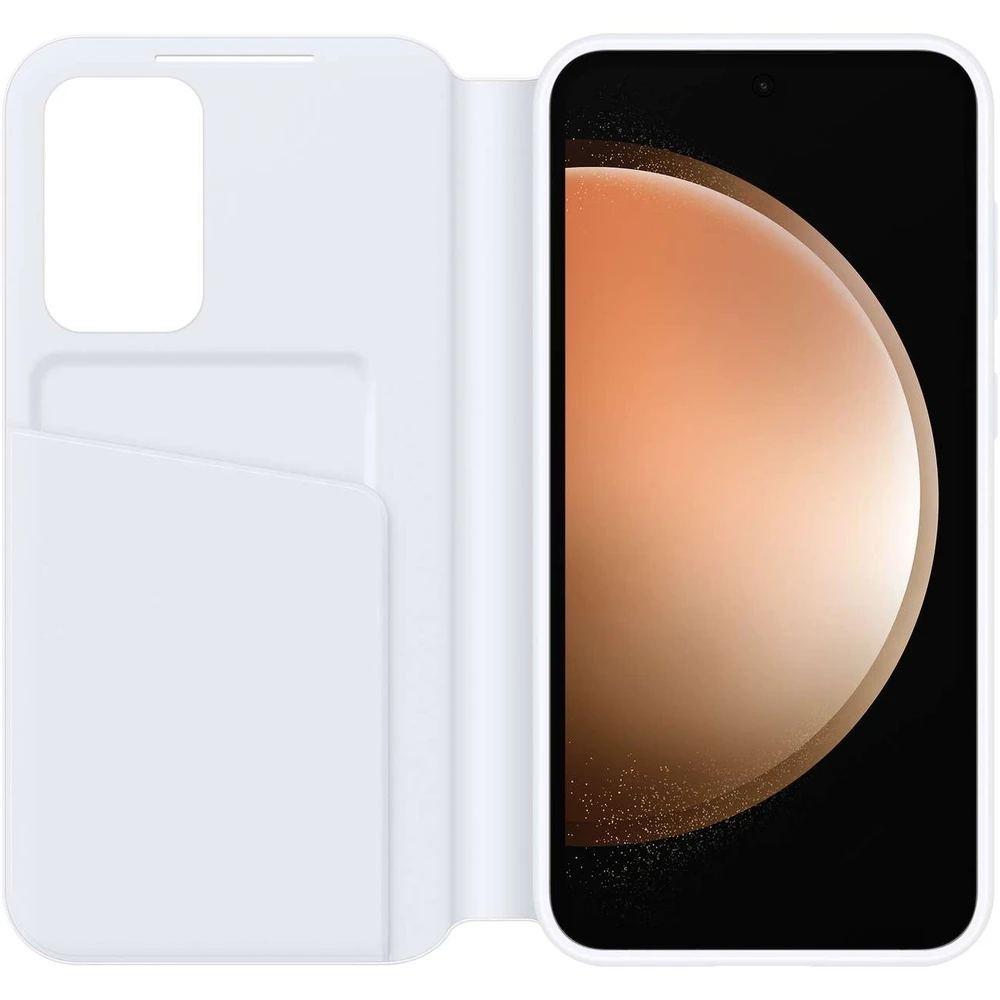 ZS711CWE Smart View piniginės dėklas Samsung Galaxy S23 FE, Baltas