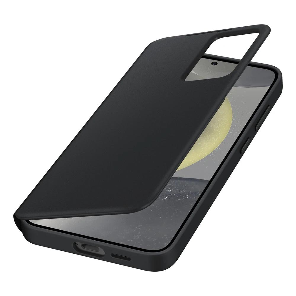 „Samsung Galaxy S24 Smart View“ piniginės dėklas Juodas