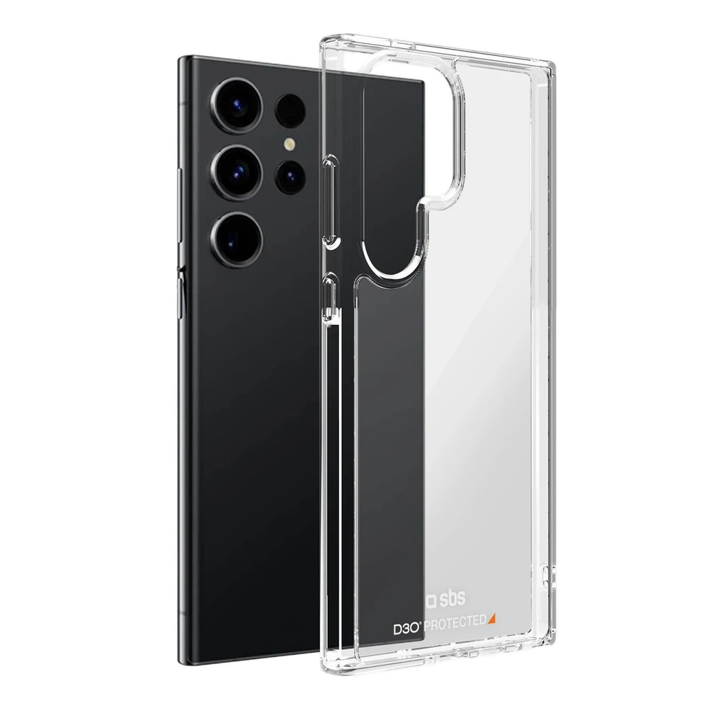 SBS D3O dėklas, skirtas Samsung Galaxy S24 Ultra – skaidrus
