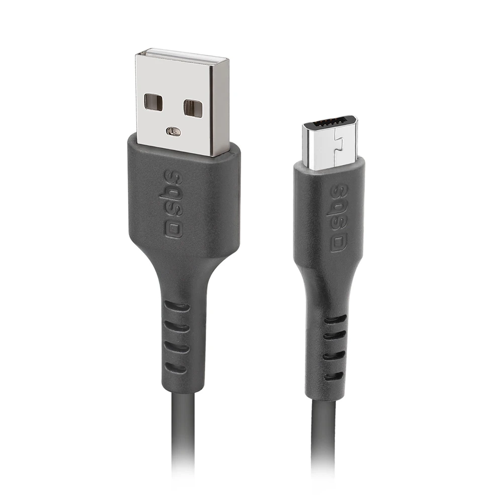 SBS LTHL200 USB-A – Micro-USB kabelis 1m – juodos spalvos