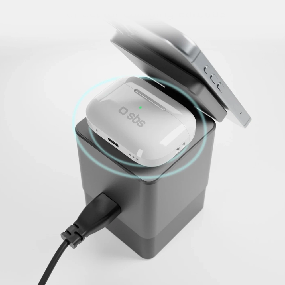 „SBS“ įkroviklis 6 viename su „MagSafe“, stovu ir USB-C laidais, 65 W – Juodas