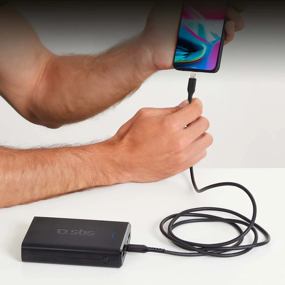 SBS TECABLELIGTC1K USB-C – Lightning kabelis 1m – juodos spalvos