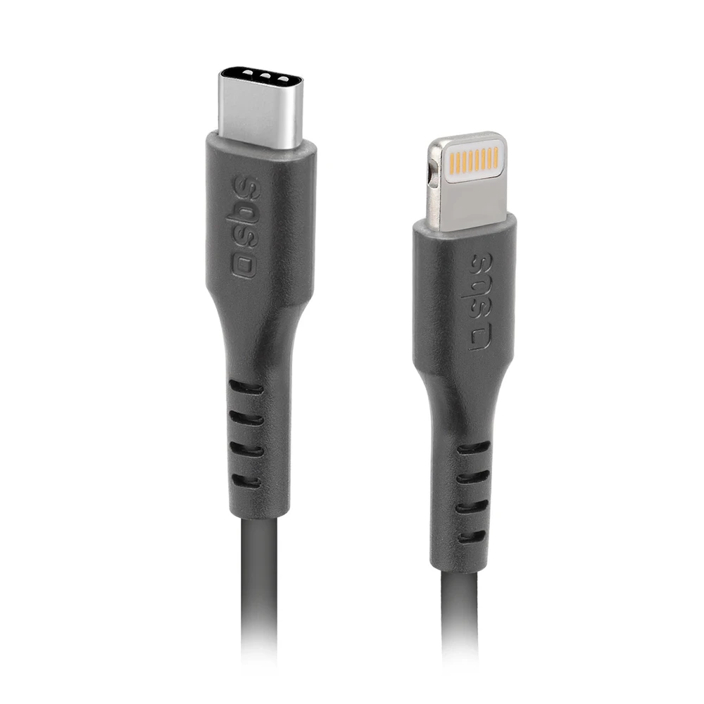 SBS TECABLELIGTC1K USB-C – Lightning kabelis 1m – juodos spalvos