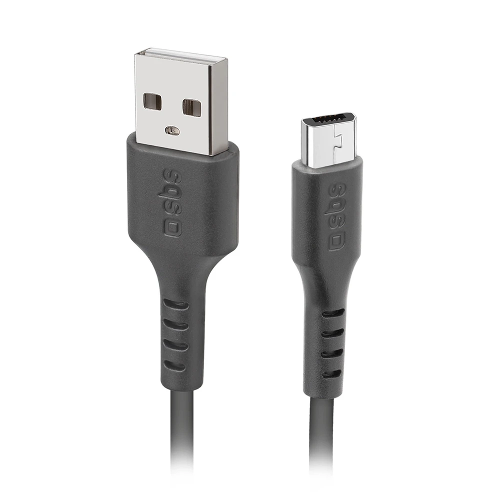 MicroUSB Įkrovimo 2m Laidas SBS Juodas