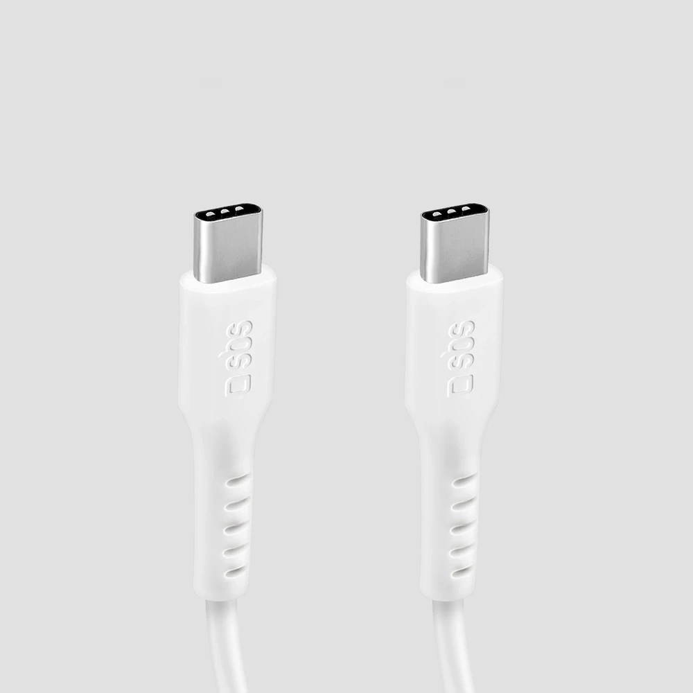 SBS TECABLETCC10W USB-C kabelis – USB-C Power Delivery 25W 1 m – baltos spalvos