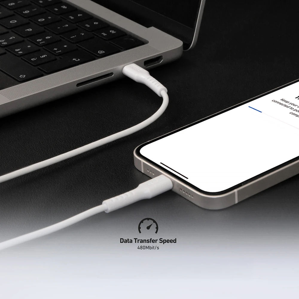 SBS TECABLETCC10W USB-C kabelis – USB-C Power Delivery 25W 1 m – baltos spalvos