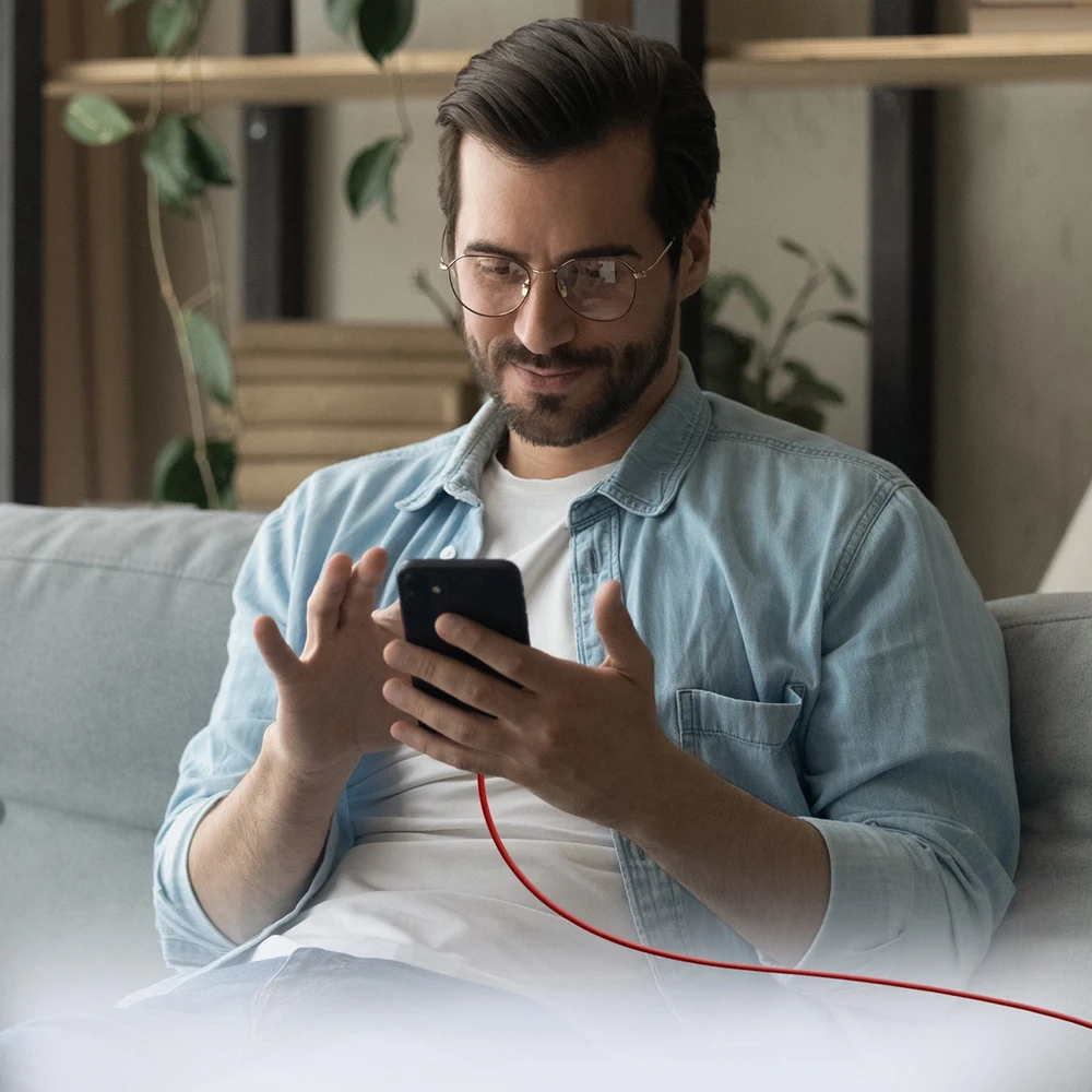 SBS TECABLETISSUETCCR USB-C – USB-C 1.5m 60W pintas kabelis – raudonos spalvos