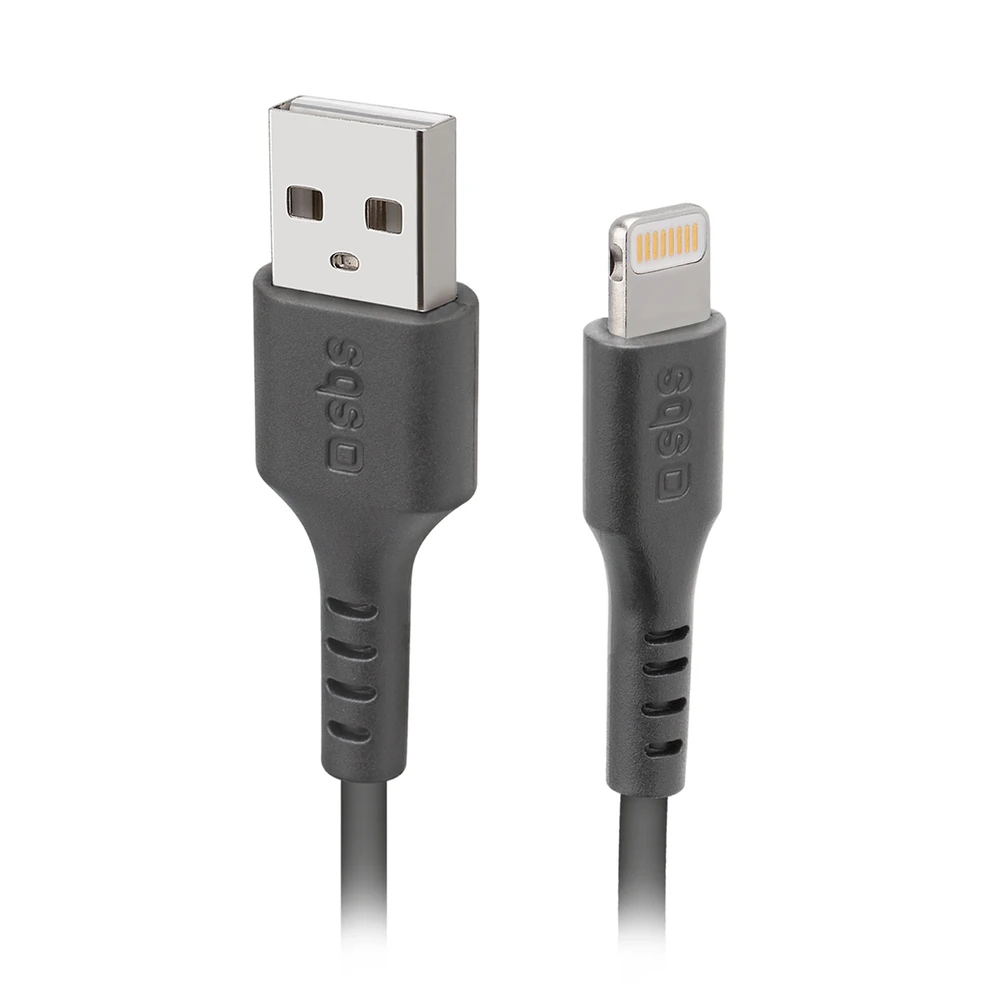 SBS TECABLEUSBIP589K USB-A – Lightning kabelis 1m MFi Certified – juodos spalvos