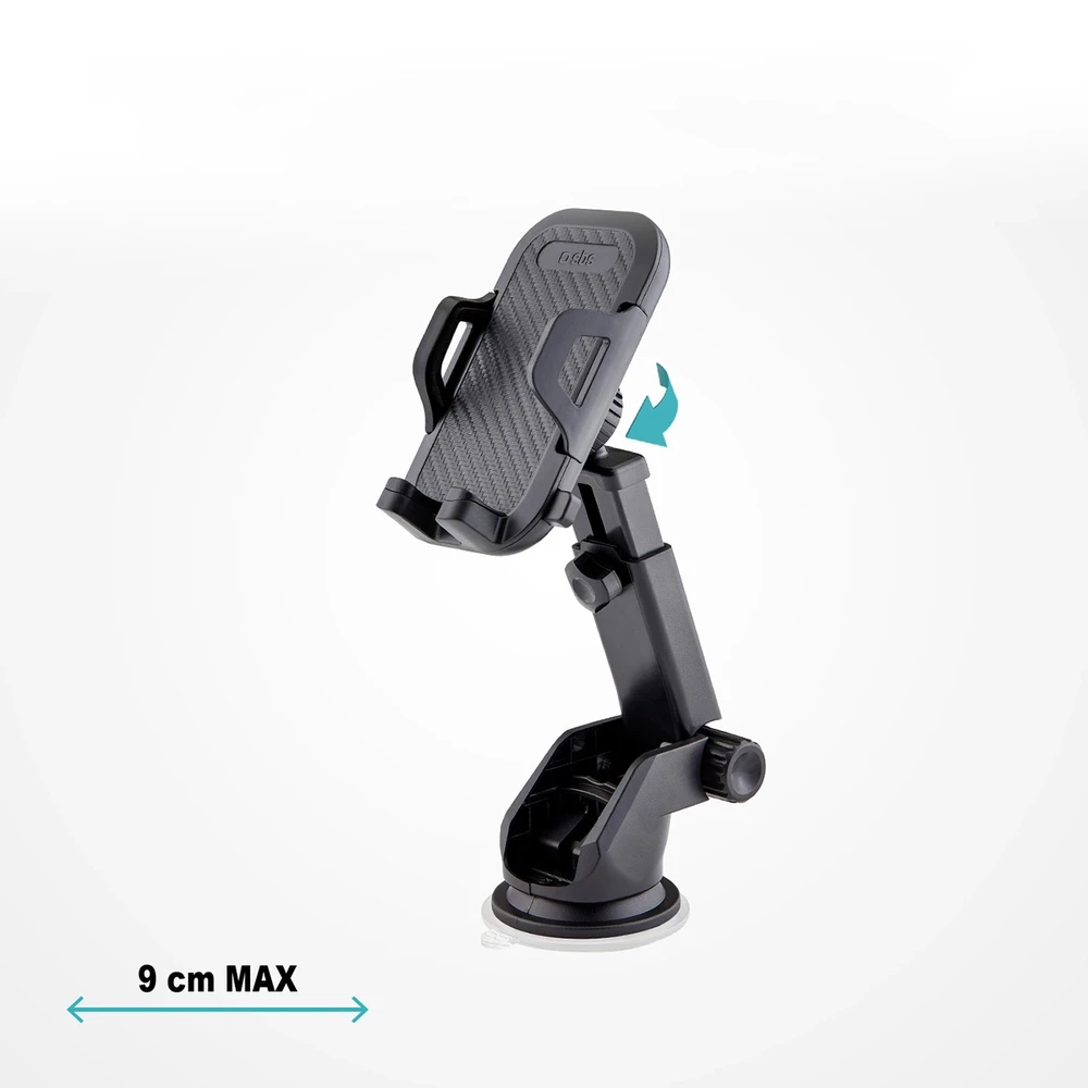 SBS Teleskopinis automobilinis laikiklis with suction cup juodos spalvos
