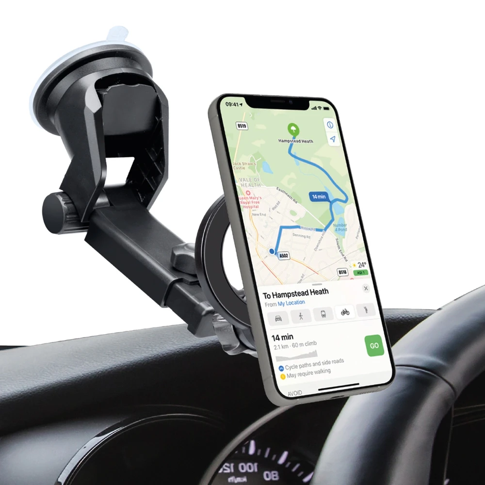 SBS TESUPMAGRINGEXT Išmanusis telefonas Holder for Dashboard and Windshield, MagSafe Compatible – Juodas
