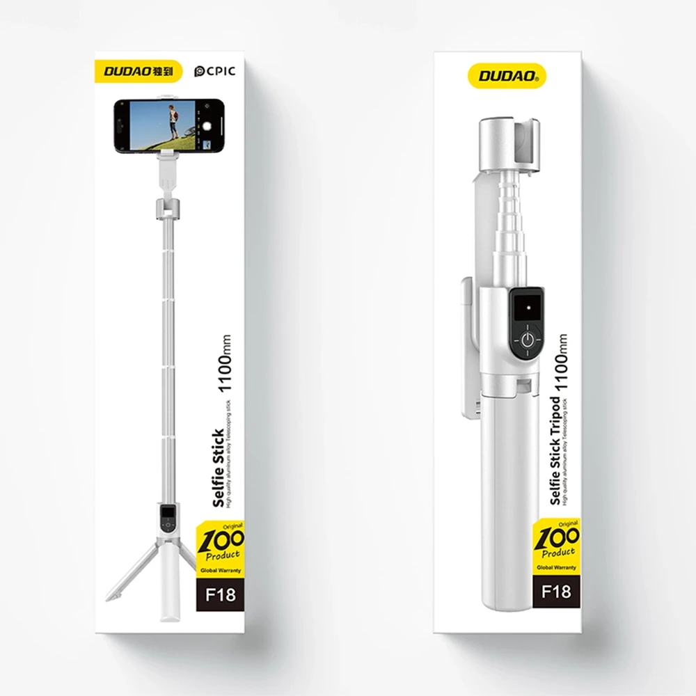 Asmenukių lazda / telescopic pole with tripod Dudao F18W – baltos spalvos