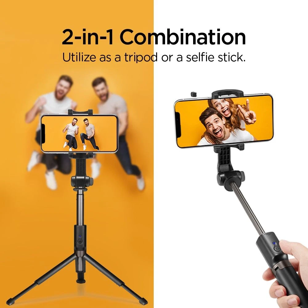 Spigen Selfiestick Tripod S540W juodos spalvos Bluetooth 000SS24111