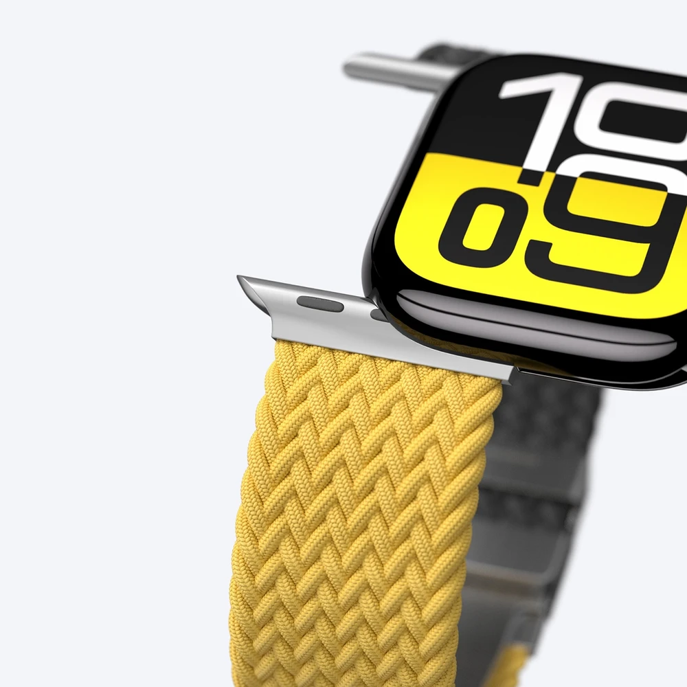 Set of 2 AmazingThing Blend Band skirta Apple Watch 45/46/49mm - geltonos spalvos-juodos spalvos/juodos spalvos