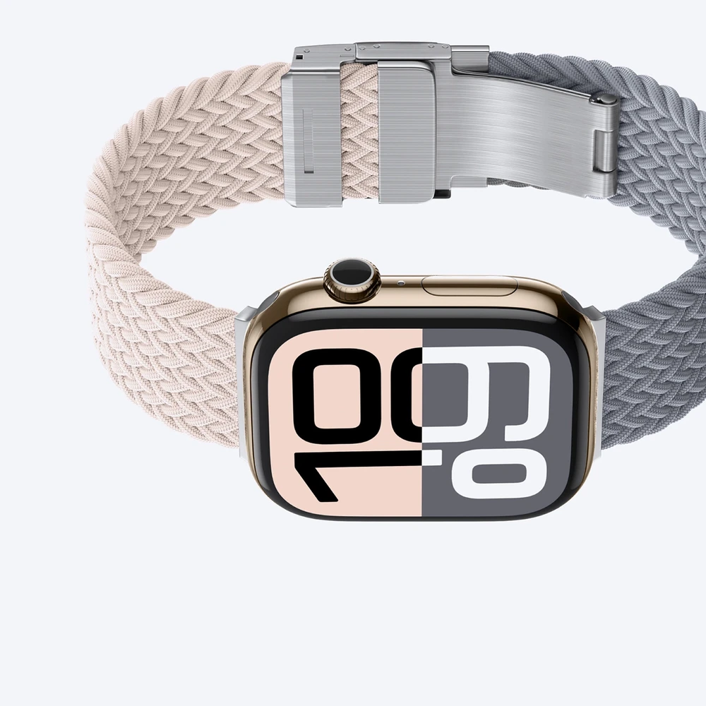 Set of 2 AmazingThing Blend Band for Apple Watch 45/46/49mm – Rožinė-Gray/Rožinė