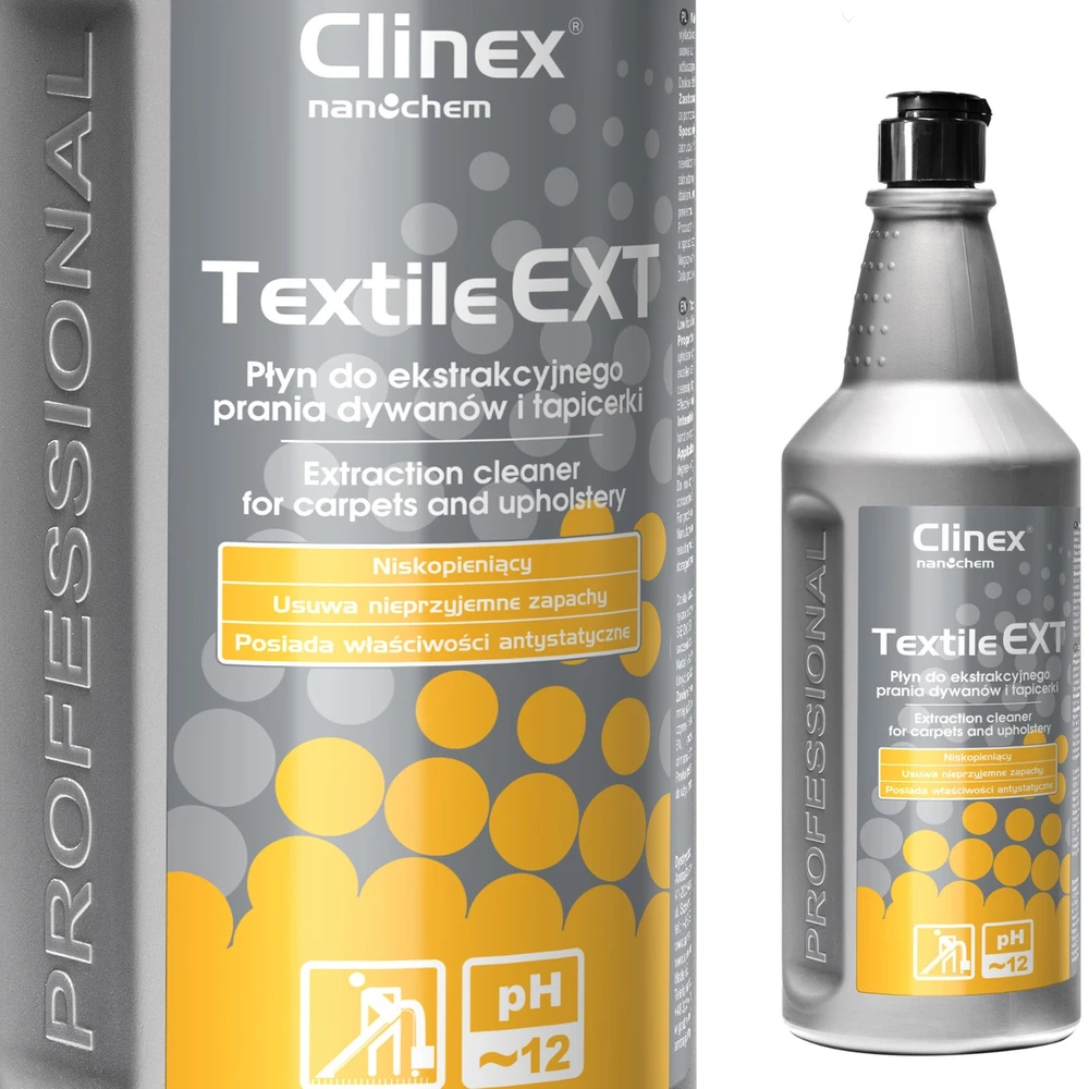 CLINEX Textile EXT 1L valiklis su stambiu etiketės vaizdu
