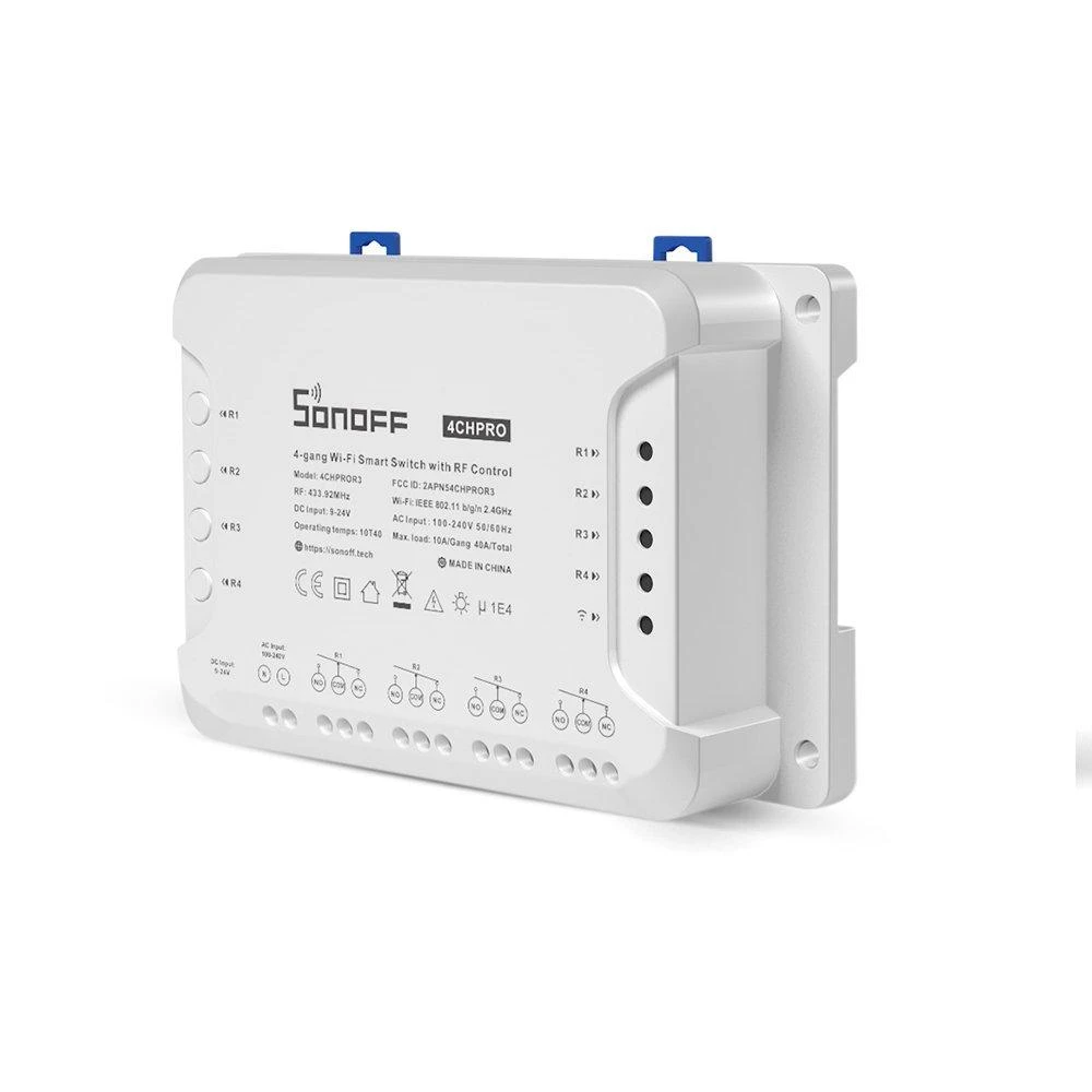 Sonoff PRO R3 4-kanalų išmani relė valdoma WiFi + RF - 230VAC 2200W