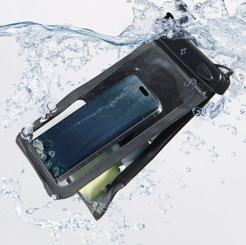„Spigen Aqua Shield“ vandeniui atsparus dėklas A603, 1 vnt., juodas