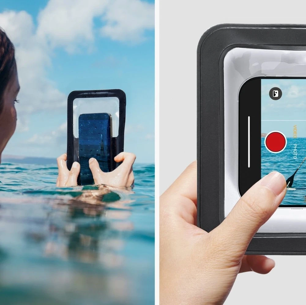 „Spigen Aqua Shield“ vandeniui atsparus dėklas A603, 1 vnt., juodas