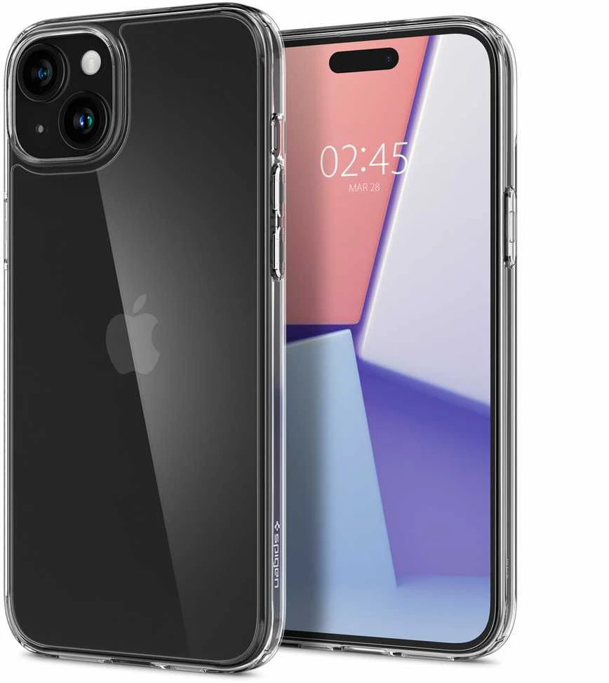 Spigen Air Skin Hybrid, crystal dėklas telefonui skaidrus – Apple iPhone 15 Plus