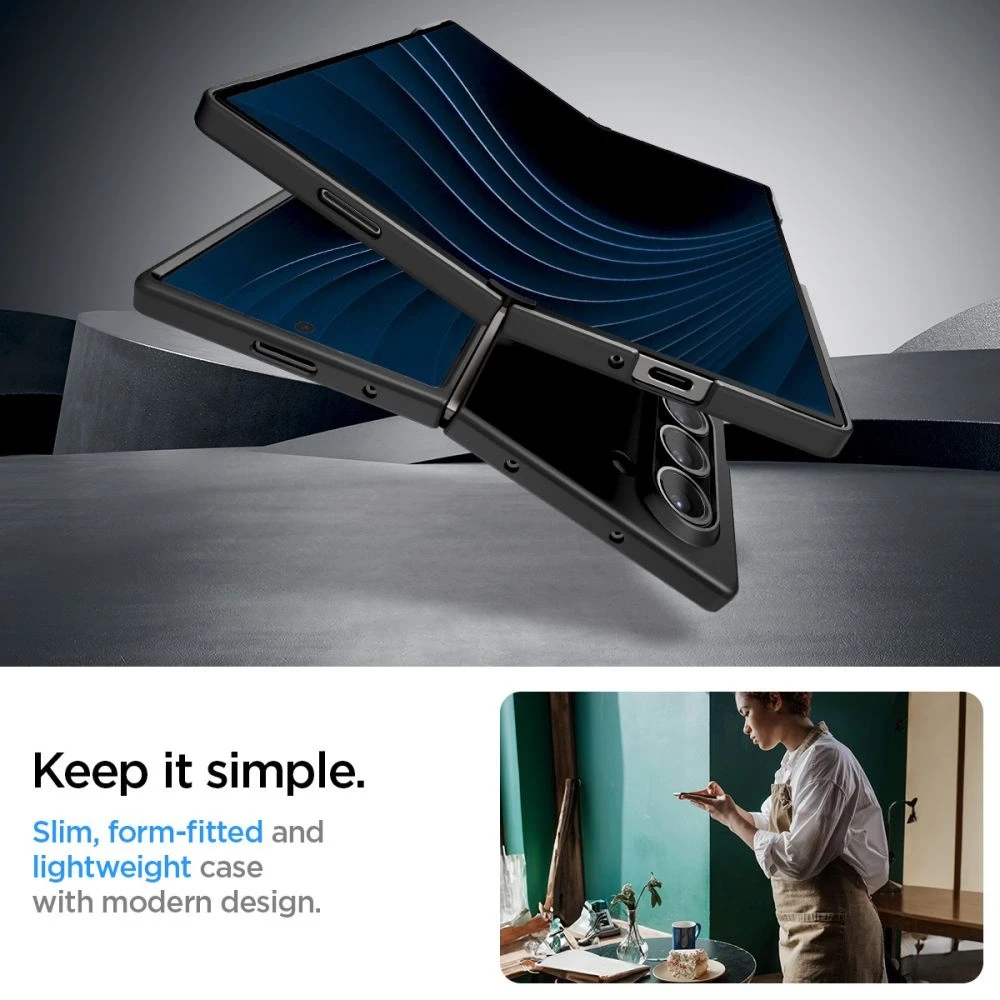 Spigen Airskin – dėklas skirtas Samsung Galaxy Z Fold 6 Juodas