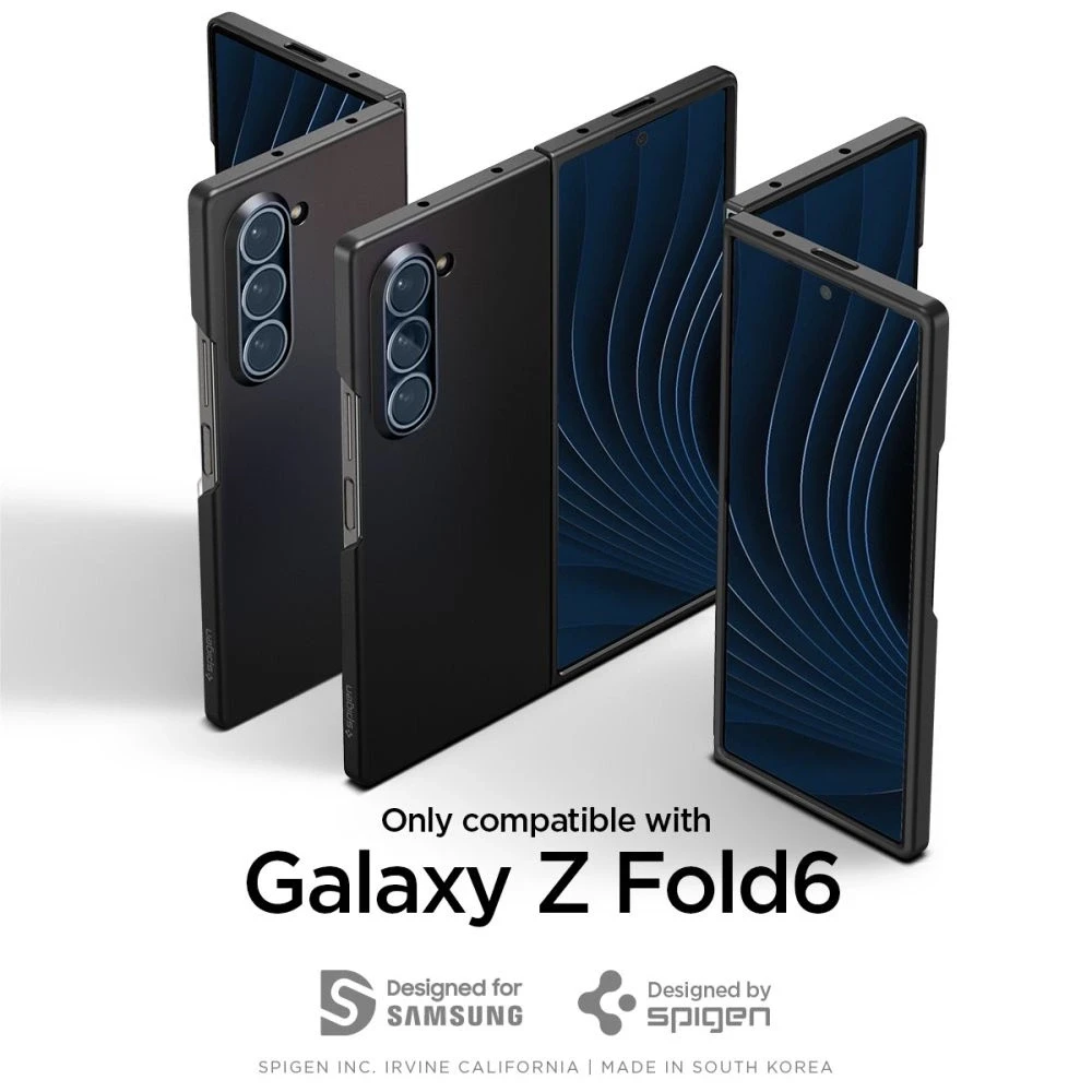 Spigen Airskin – dėklas skirtas Samsung Galaxy Z Fold 6 Juodas
