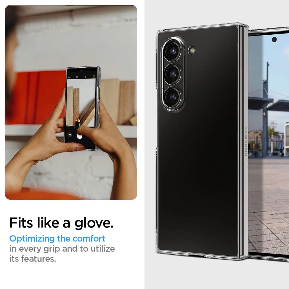 Spigen Airskin – dėklas skirtas Samsung Galaxy Z Fold 6 Crystal Clear