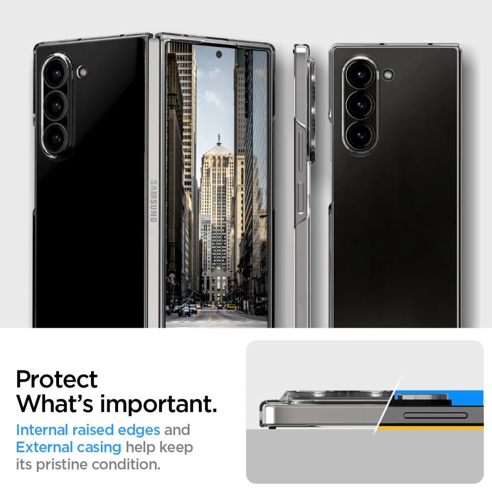 Spigen Airskin – dėklas skirtas Samsung Galaxy Z Fold 6 Crystal Clear