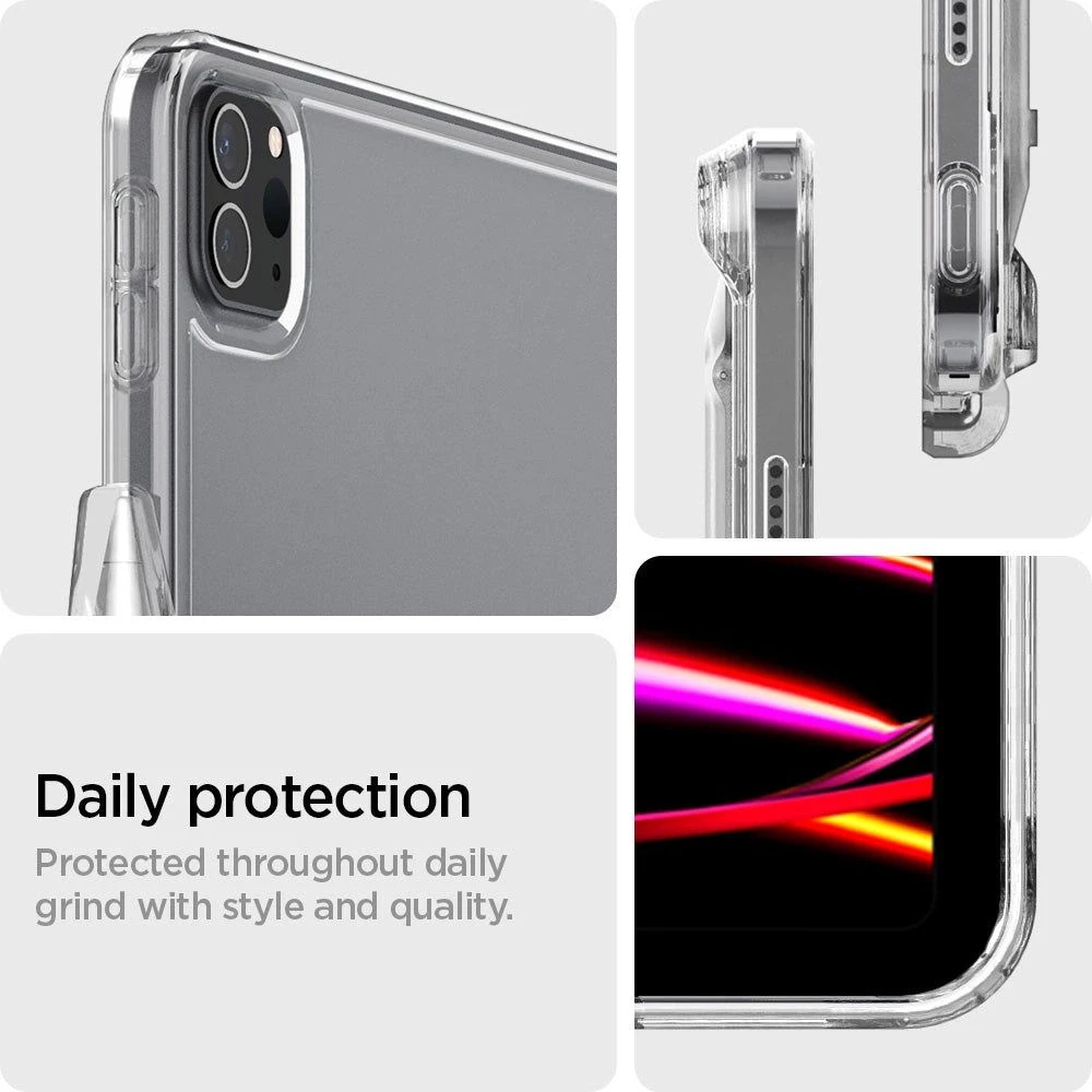 Spigen AirSkin Hybrid "S" Apple iPad Pro 12.9 2021 / 2022 CRYSTAL dėklas planšetiniam kompiuteriui skaidrus