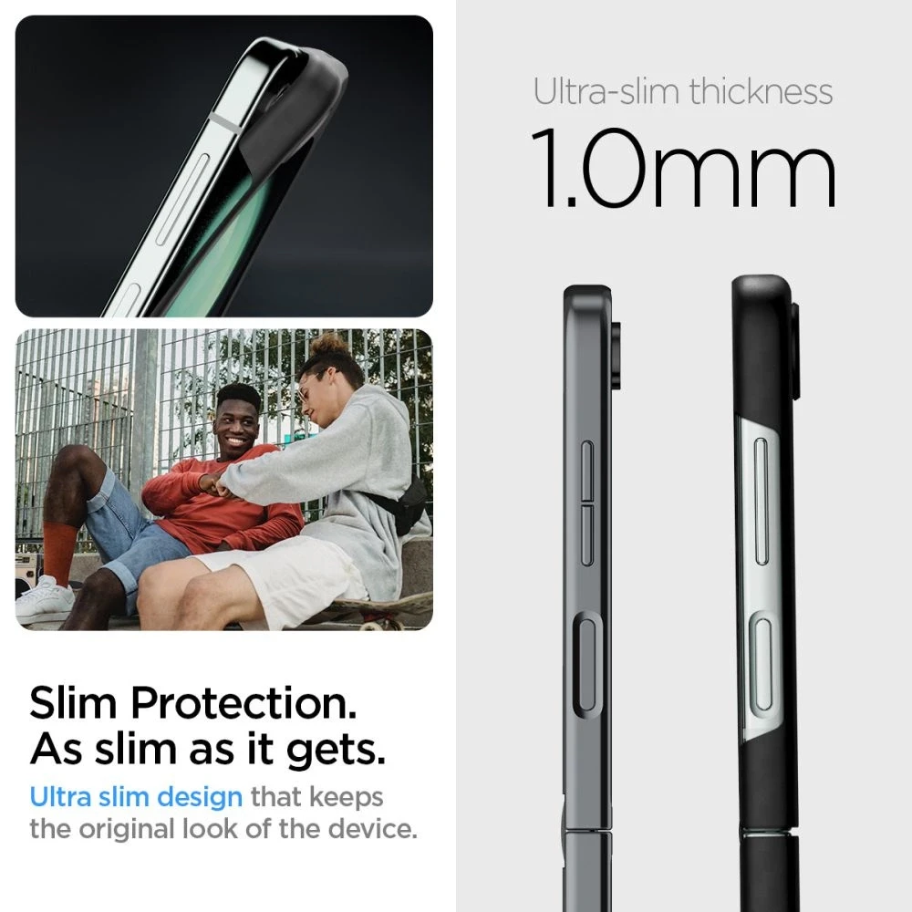 Samsung Galaxy Z FLIP 5 Spigen Airskin "Pro" telefono dėklas juodos spalvos