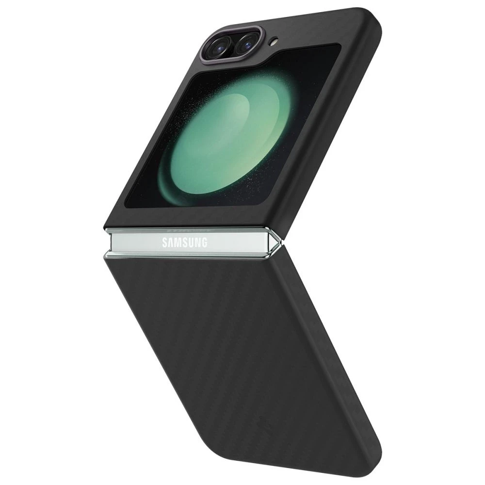 Samsung Galaxy Z FLIP 5 Spigen Airskin "Pro" telefono dėklas juodos spalvos