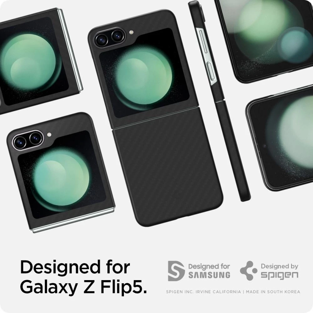 Samsung Galaxy Z FLIP 5 Spigen Airskin "Pro" telefono dėklas juodos spalvos