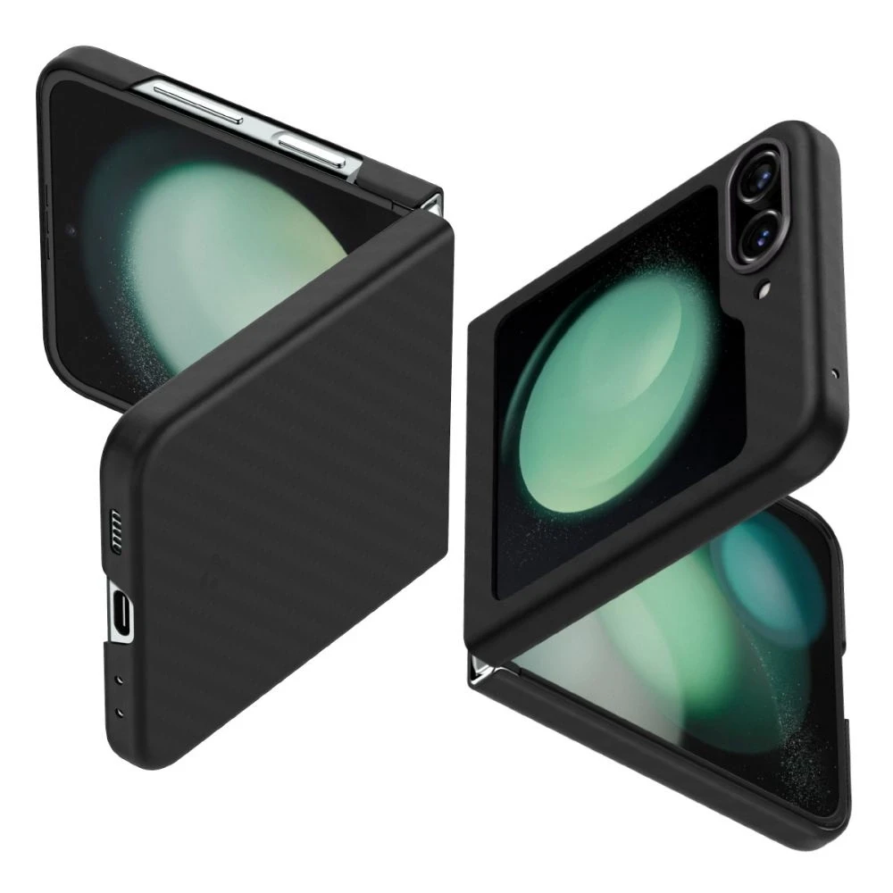 Samsung Galaxy Z FLIP 5 Spigen Airskin "Pro" telefono dėklas juodos spalvos