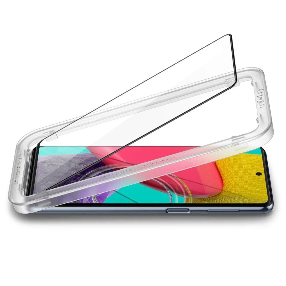 Spigen ALM Glass FC apsauginis tiklas skirtas Samsung Galaxy M53 5G - juodos spalvos