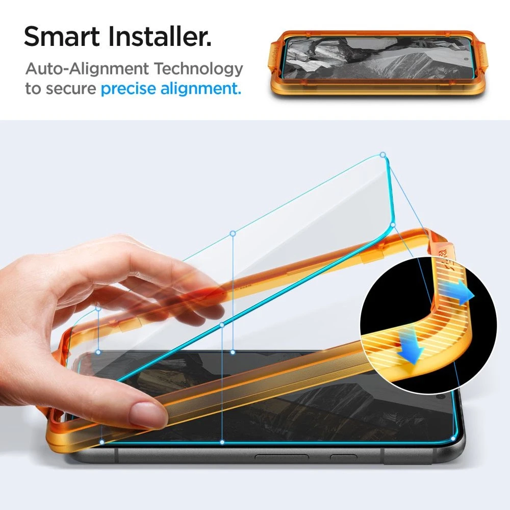 Apsauginis stiklas Google Pixel 8A Spigen ALM Glas.tr 2-pack skaidrus