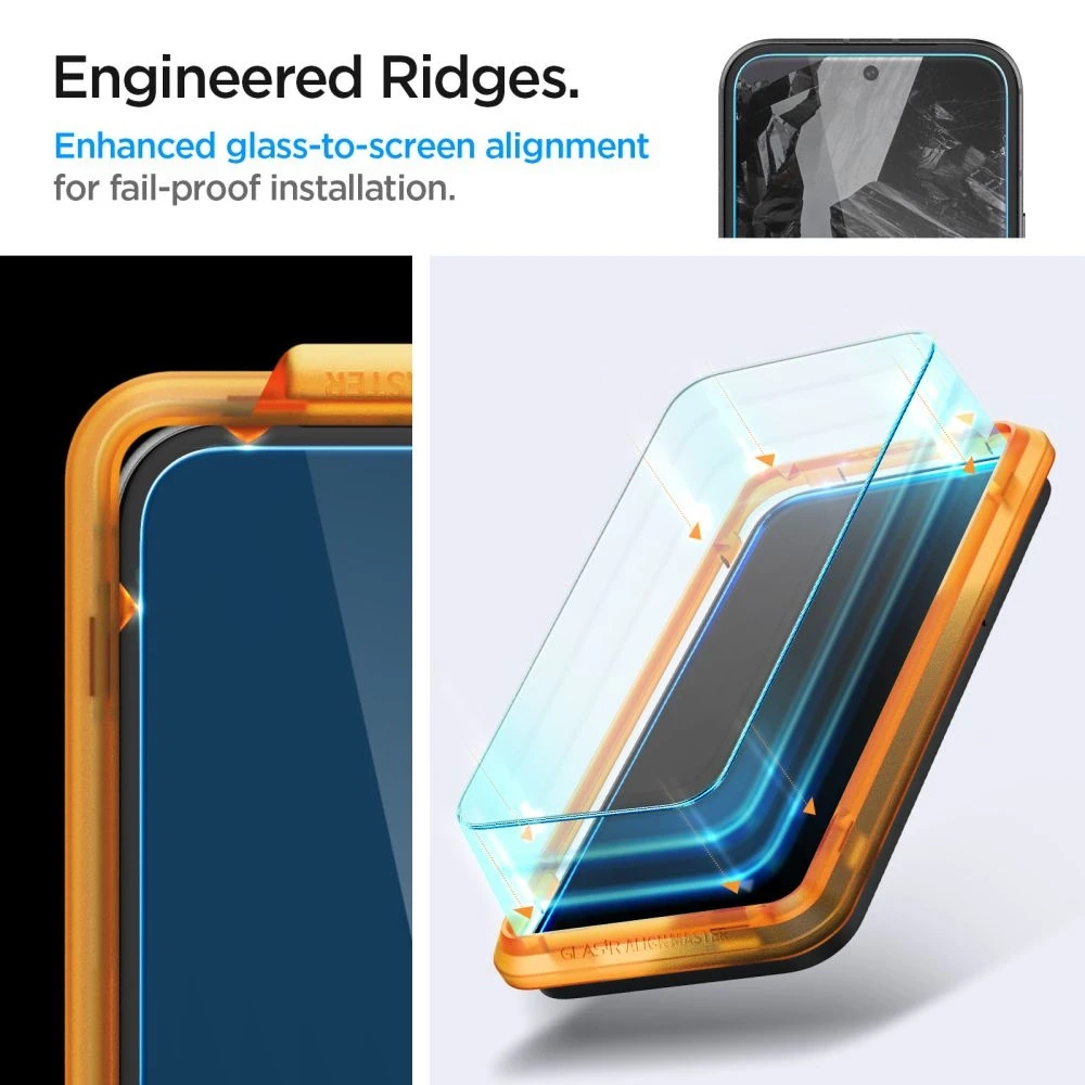 Apsauginis stiklas Google Pixel 8A Spigen ALM Glas.tr 2-pack skaidrus