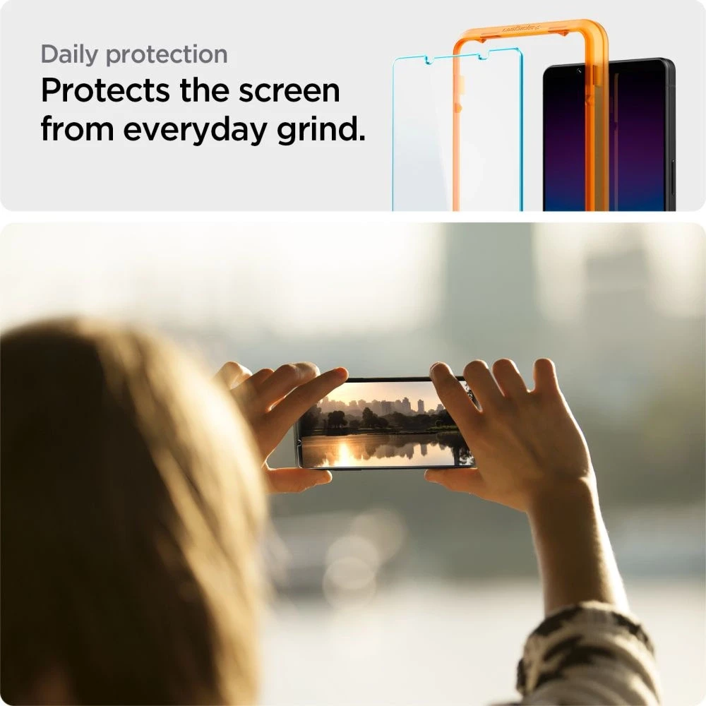 „Spigen Glass tR AlignMaster“ 2 vnt. pakuotė – „Sony Xperia 1 VI“