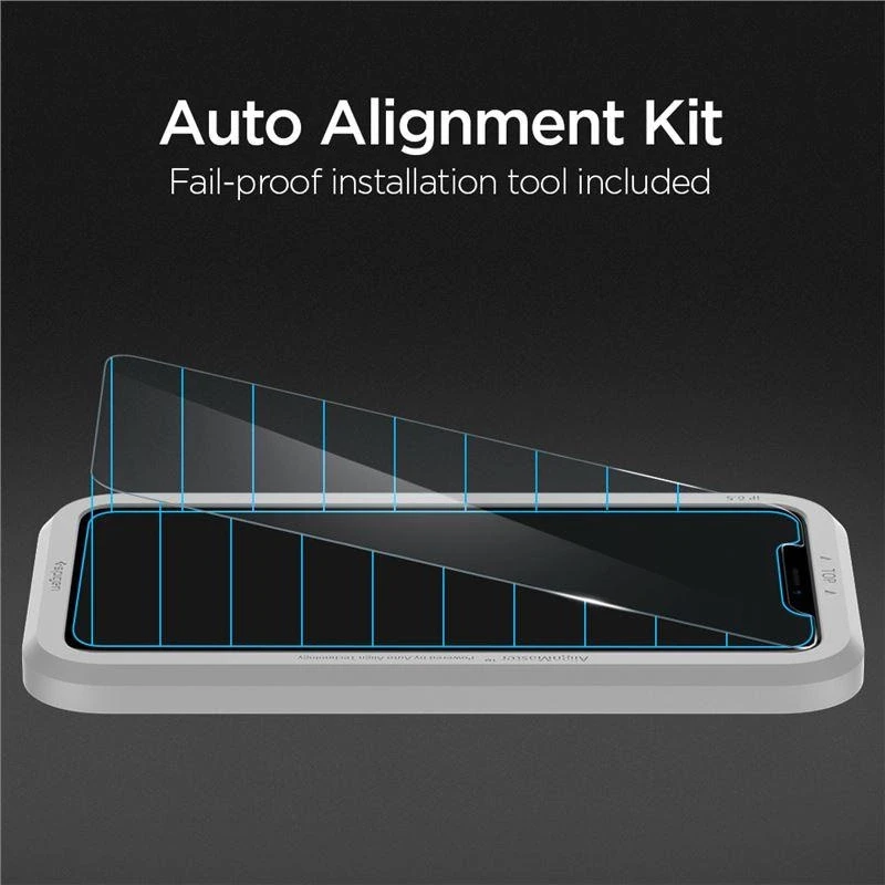 Spigen grūdintas stiklas Alm Glas.TR Slim 2 vnt., skirtas iPhone 11