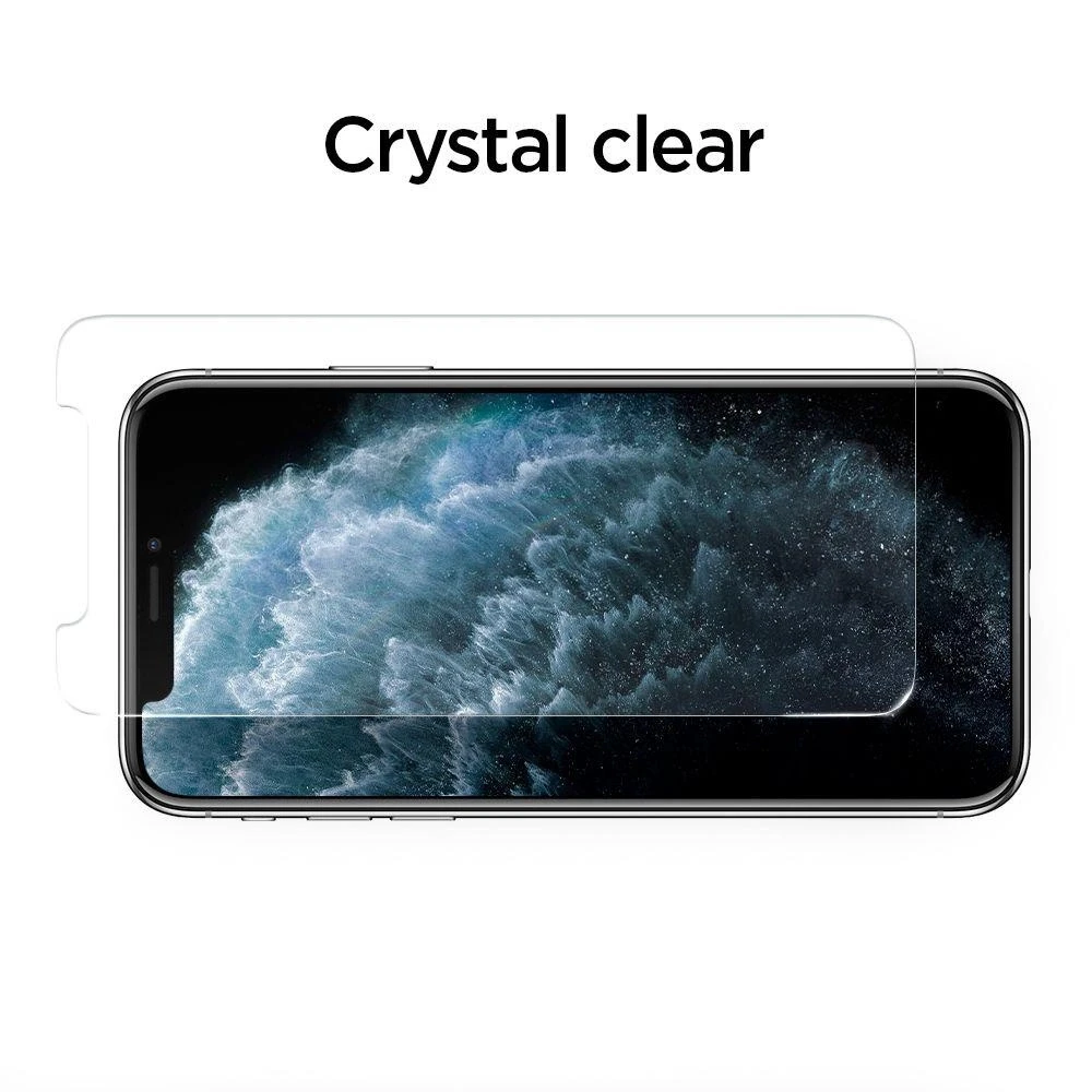 Spigen grūdintas stiklas Alm Glas.TR Slim 2 vnt., skirtas iPhone 11