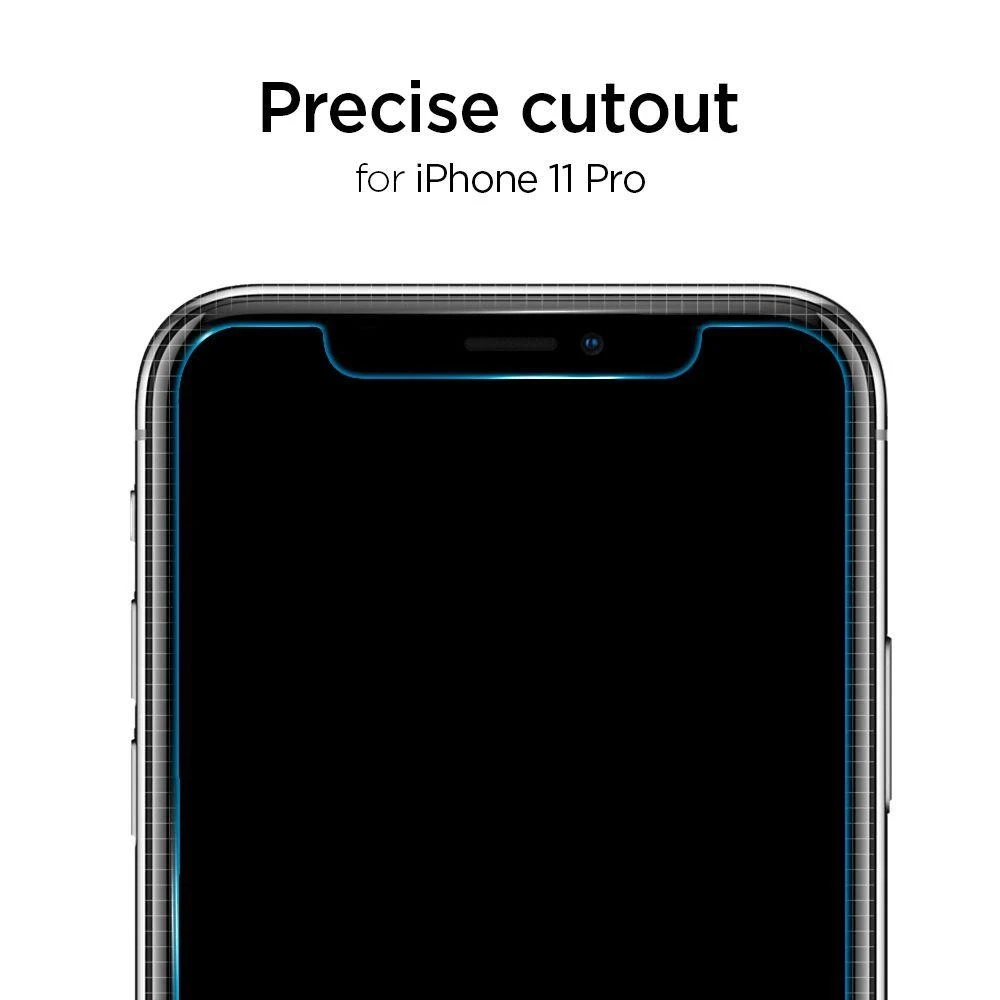 Spigen grūdintas stiklas Alm Glas.TR Slim 2 vnt., skirtas iPhone 11