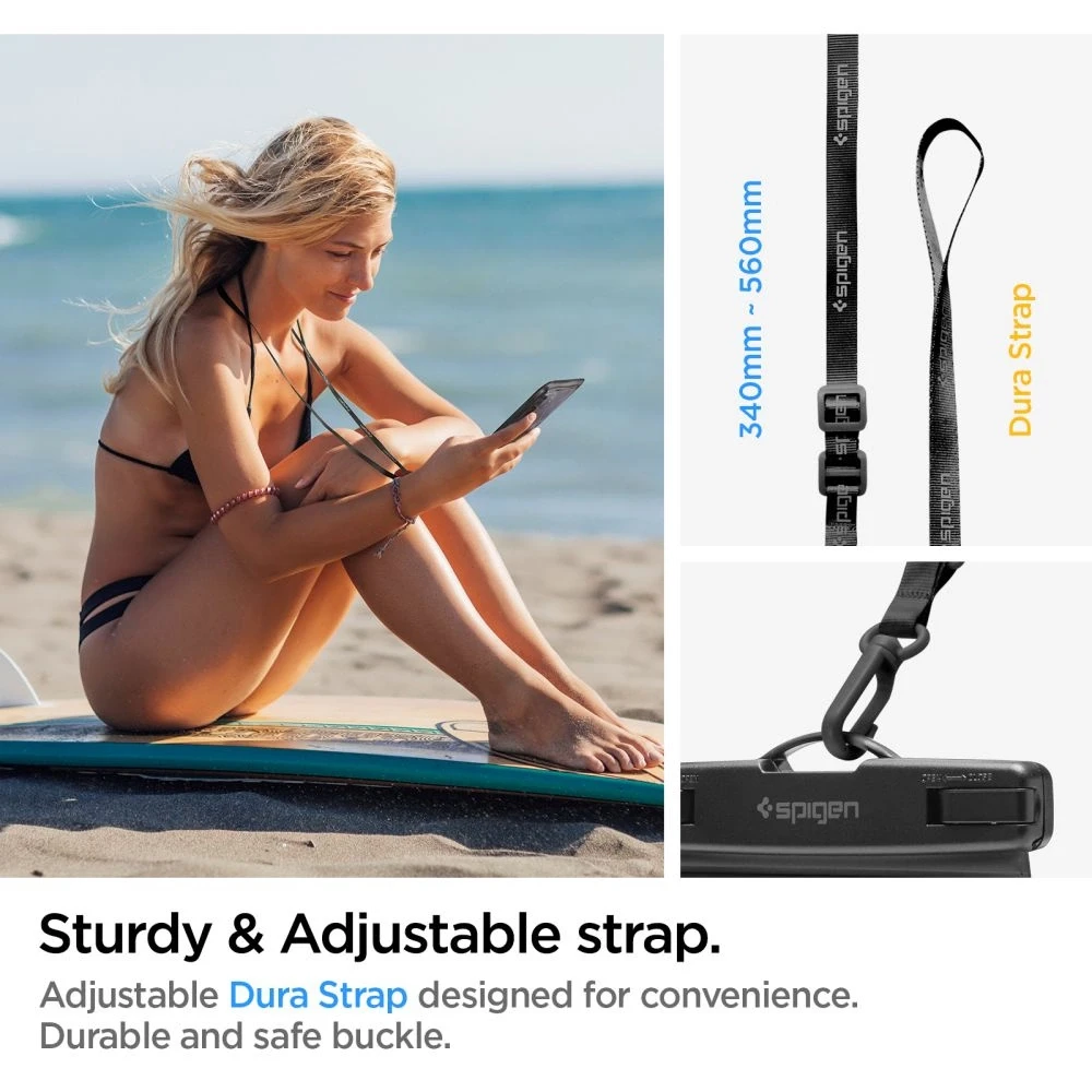 Spigen Aqua Shield A601 vandeniui atsparus dėklas IPX8 – juodas 2 vnt.