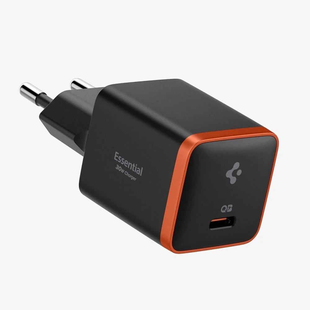 Spigen ArcStation Essential EE301EU – Wall Charger USB-C PD + QC3.0 30W (Juodas)
