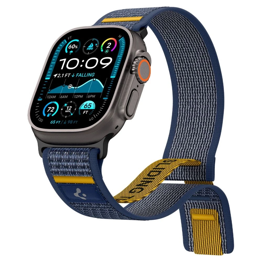 Mėlyna apyrankė Apple Watch 6 / 7 / 8 / 9 / 10 / SE / Ultra 1 / 2 ( 44 / 45 / 46 / 49 mm) laikrodžiui „Spigen Athlex Air”