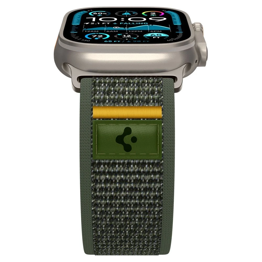Žalia apyrankė Apple Watch 6 / 7 / 8 / 9 / 10 / SE / Ultra 1 / 2 ( 44 / 45 / 46 / 49 mm) laikrodžiui „Spigen Athlex Air”