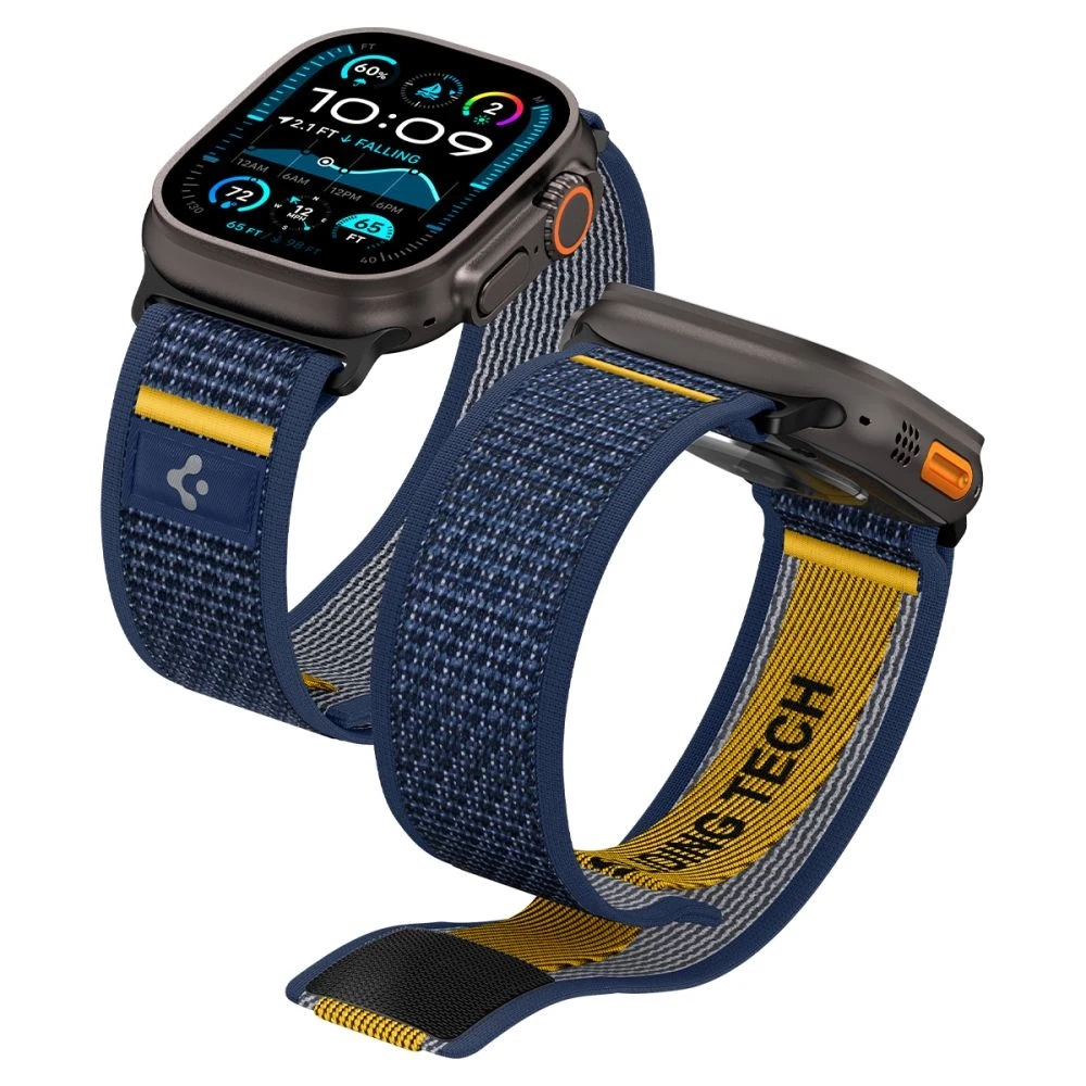 Mėlyna apyrankė Apple Watch 6 / 7 / 8 / 9 / 10 / SE / Ultra 1 / 2 ( 44 / 45 / 46 / 49 mm) laikrodžiui „Spigen Athlex Air”